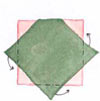 Складывание полотняной салфетки. Форма "Ажурный цветок лотоса"