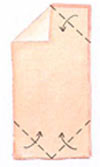 Складывание полотняной салфетки форма "Сандвич".